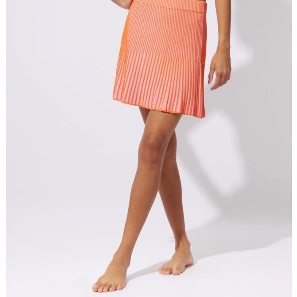 Solid & Striped Rosie Skirt in Carnation Pink & Clementine, size M